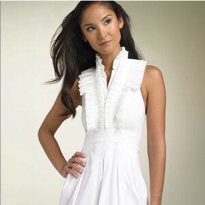 BCBG Halter Ruffle White Dress Sz. 4